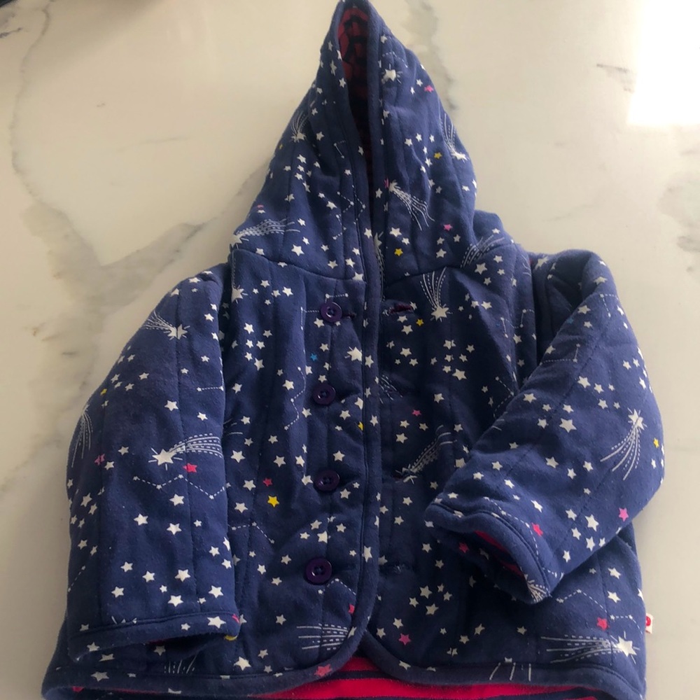 Quilted jacket organic cotton 12-18mos reversible